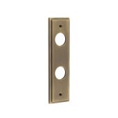 BUR453AB Frelan Hardware Burlington II Bathroom &lpar;57mm c&sol;c&rpar; Backplates to suit Lever Handles Antique Brass