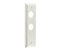BUR453PN Frelan Hardware Burlington II Bathroom &lpar;57mm c&sol;c&rpar; Backplates to suit Lever Handles Polished Nickel