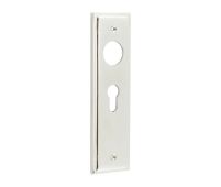 BUR454PN Frelan Hardware Burlington II Euro Profile &lpar;47&period;5mm c&sol;c&rpar; Lock Backplates to suit Lever Handles Polished Nickel