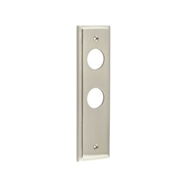 Click Here To Enlarge This Photo Of BUR456SN Frelan Hardware Burlington II Din Bathroom &lpar;78mm c&sol;c&rpar; Backplates to suit Lever Handles Satin Nickel