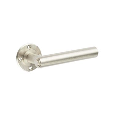 Click Here To Enlarge This Photo Of BUR45SN Frelan Hardware Burlington Richmond Door Handles &lpar;No Outer Rose&rpar; Satin Nickel