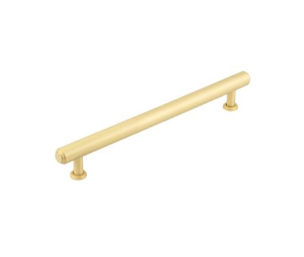 Click Here To Enlarge This Photo Of BUR512SB Frelan Hardware Burlington Belgrave Stepped Cabinet Handle 224mm Satin Brass