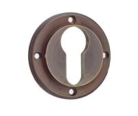 BUR61AB Frelan Hardware Burlington Euro Profile Escutcheon &lpar;No Outer Rose&rpar; Antique Brass