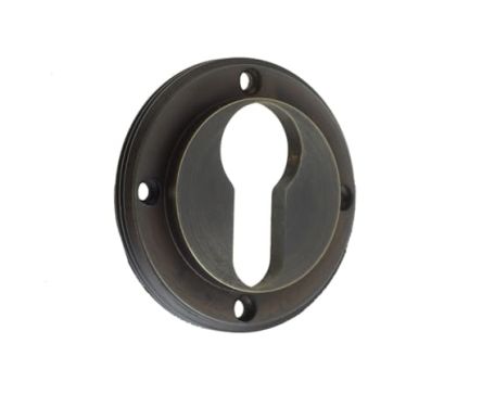 Click Here To Enlarge This Photo Of BUR61DB Frelan Hardware Burlington Euro Profile Escutcheon &lpar;No Outer Rose&rpar; Dark Bronze