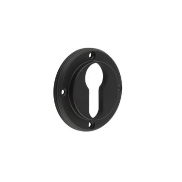 Click Here To Enlarge This Photo Of BUR61MB Frelan Hardware Burlington Euro Profile Escutcheon &lpar;No Outer Rose&rpar; Matt Black
