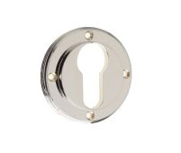 BUR61PN Frelan Hardware Burlington Euro Profile Escutcheon &lpar;No Outer Rose&rpar; Polished Nickel