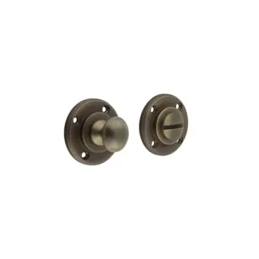 Click Here To Enlarge This Photo Of BUR80AB Frelan Hardware Burlington Turns & Release &lpar;Inner 1&rpar; &lpar;No Outer Rose&rpar; Antique Brass