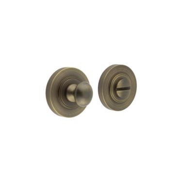 Click Here To Enlarge This Photo Of BUR-80AB-50AB Frelan Hardware Burlington Turn & Release &lpar;Inner 1&rpar; Plain Rose Antique Brass