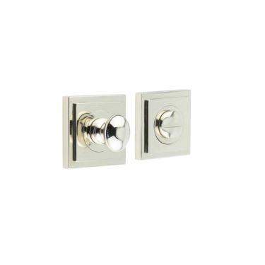 Click Here To Enlarge This Photo Of BUR-80PN-152PN Frelan Hardware Burlington Turn & Release &lpar;Inner 1&rpar; Square Stepped Rose Polished Nickel