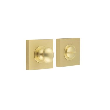 Click Here To Enlarge This Photo Of BUR-80SB-150SB Frelan Hardware Burlington Turn & Release &lpar;Inner 1&rpar; Square Plain Rose Satin Brass