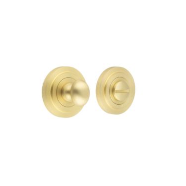 Click Here To Enlarge This Photo Of BUR-80SB-52SB Frelan Hardware Burlington Turn & Release &lpar;Inner 1&rpar; Stepped Rose Satin Brass