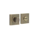 BUR-81AB-150AB Frelan Hardware Burlington Turn & Release &lpar;Inner 3&rpar; Square Plain Rose Antique Brass