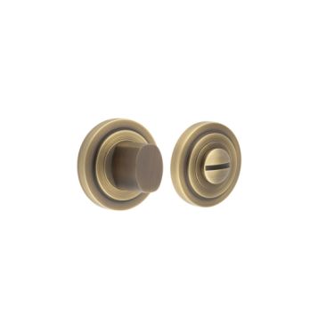 Click Here To Enlarge This Photo Of BUR-81AB-52AB Frelan Hardware Burlington Turn & Release &lpar;Inner 3&rpar; Stepped Rose Antique Brass
