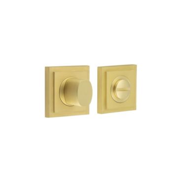 Click Here To Enlarge This Photo Of BUR-81SB-152SB Frelan Hardware Burlington Turn & Release &lpar;Inner 3&rpar; Square Stepped Rose Satin Brass