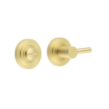 Click Here To Enlarge This Photo Of BUR-82SB-52SB Frelan Hardware Burlington Easy Turn & Release on Stepped Rose Satin Brass