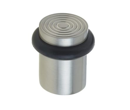 Click Here To Enlarge This Photo Of BUR963SN Frelan Hardware Burlington Reeded Floor Mounted Door Stop 40mm Dia Satin Nickel
