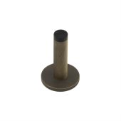 BUR-968AB-969AB Frelan Hardware Burlington Knurled 75mm Wall Mounted Door Stop &lpar;Knurled Rose&rpar; Antique Brass