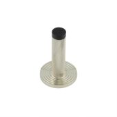 BUR-968PN-974PN Frelan Hardware Burlington Knurled 75mm Wall Mounted Door Stop &lpar;Reeded Rose&rpar; Polished Nickel