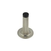 BUR-968SN-973SN Frelan Hardware Burlington Knurled 75mm Wall Mounted Door Stop &lpar;Stepped Rose&rpar; Satin Nickel