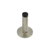 BUR-968SN-974SN Frelan Hardware Burlington Knurled 75mm Wall Mounted Door Stop &lpar;Reeded Rose&rpar; Satin Nickel