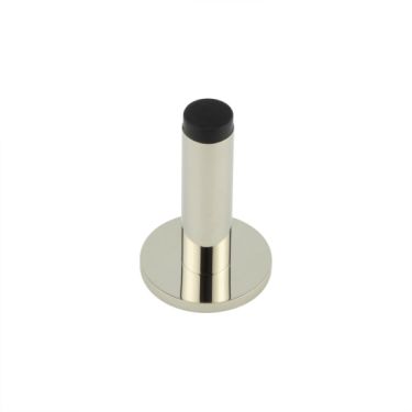 Click Here To Enlarge This Photo Of BUR-970PN-969PN Frelan Hardware Burlington Plain 75mm Wall Mounted Door Stop &lpar;Knurled Rose&rpar; Polished Nickel