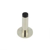 BUR-970PN-974PN Frelan Hardware Burlington Plain 75mm Wall Mounted Door Stop &lpar;Reeded Rose&rpar; Polished Nickel