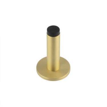 Click Here To Enlarge This Photo Of BUR-970SB-971SB Frelan Hardware Burlington Plain 75mm Wall Mounted Door Stop &lpar;Plain Rose&rpar; Satin Brass