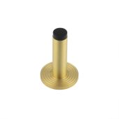 BUR-970SB-974SB Frelan Hardware Burlington Plain 75mm Wall Mounted Door Stop &lpar;Reeded Rose&rpar; Satin Brass