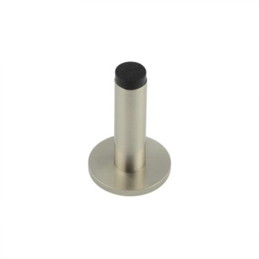 Click Here To Enlarge This Photo Of BUR-970SN-969SN Frelan Hardware Burlington Plain 75mm Wall Mounted Door Stop &lpar;Knurled Rose&rpar; Satin Nickel