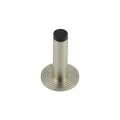 BUR-970SN-974SN Frelan Hardware Burlington Plain 75mm Wall Mounted Door Stop &lpar;Reeded Rose&rpar; Satin Nickel