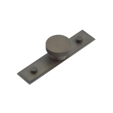 Click Here To Enlarge This Photo Of HOX-140DB-6090DB Frelan Hardware Hoxton Wenlock Cupboard Knob 40mm on Stepped Backplate Dark Bronze