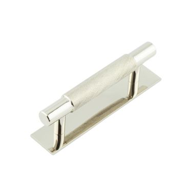 Click Here To Enlarge This Photo Of HOX-2050PN-5050PN Frelan Hardware Hoxton Taplow Cabinet Handle 96mm on Plain Backplate Polished Nickel