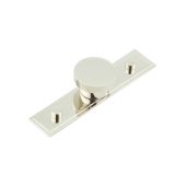 HOX-240PN-6090PN Frelan Hardware Hoxton Thaxted Cupboard Knob 40mm on Stepped Backplate Polished Nickel