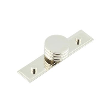 Click Here To Enlarge This Photo Of HOX-440PN-6090PN Frelan Hardware Hoxton Sturt Cupboard Knob 40mm on Stepped Backplate Polished Nickel