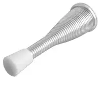 J739HZP Frelan Hardware Jedo Wall Mounted Spring Door Stop &lpar;No Rose&rpar;  75mm Zinc Plate