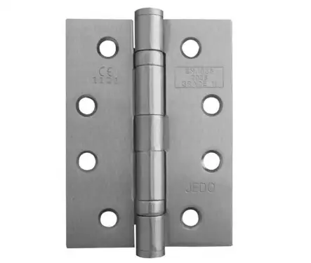 Click Here To Enlarge This Photo Of J8500SN Frelan Hardware Jedo Grade 11 &lpar;Mild Steel&rpar; Ball Bearing Hinges 102mm x 76mm x 3mm Satin Nickel