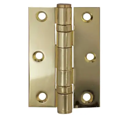 Click Here To Enlarge This Photo Of J8502EB Frelan Hardware Jedo Grade 7 &lpar;Mild Steel&rpar; Ball Bearing Hinges 76mm x 50mm x 2mm Electro Brass