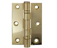 J8502EB Frelan Hardware Jedo Grade 7 &lpar;Mild Steel&rpar; Ball Bearing Hinges 76mm x 50mm x 2mm Electro Brass