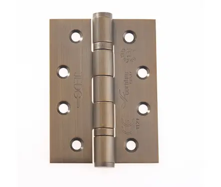 Click Here To Enlarge This Photo Of J9500AB Frelan Hardware Jedo Certifire Grade 13 &lpar;Stainless Steel&rpar; Ball Bearing Hinges 102mm x 76mm x 3mm Antique Brass