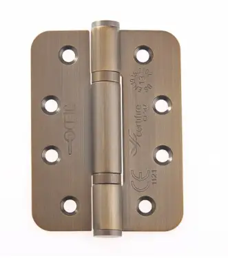 Click Here To Enlarge This Photo Of J9633AB Frelan Hardware Jedo Certifire Grade 13 &lpar;Stainless Steel&rpar; Radius Polymer Bearing 3 Knuckle Hinges 102mm x 76mm x 3mm Antique Brass &lpar;Pack of 3&rpar;