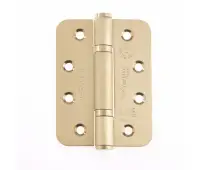 J9633SB Frelan Hardware Jedo Certifire Grade 13 &lpar;Stainless Steel&rpar; Radius Polymer Bearing 3 Knuckle Hinges 102mm x 76mm x 3mm Satin Brass &lpar;Pack of 3&rpar;