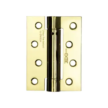 Click Here To Enlarge This Photo Of J9800EB Frelan Hardware Jedo Steel Single Action Spring Hinges 102mm x 76mm x 2&period;7mm &lpar;Pack of 3&rpar; Electro Brass