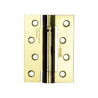 J9800EB Frelan Hardware Jedo Steel Single Action Spring Hinges 102mm x 76mm x 2&period;7mm &lpar;Pack of 3&rpar; Electro Brass