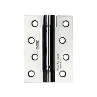 J9800PC Frelan Hardware Jedo Steel Single Action Spring Hinges 102mm x 76mm x 2&period;7mm &lpar;Pack of 3&rpar; Polished Chrome