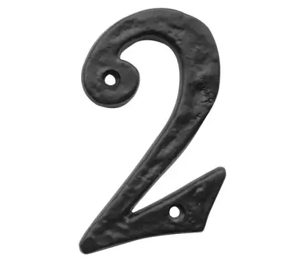 Click Here To Enlarge This Photo Of JAB15-2 Frelan Hardware Jedo Black Antique Door Numeral No&period;2