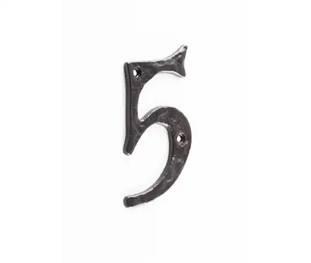Click Here To Enlarge This Photo Of JAB15-5 Frelan Hardware Jedo Black Antique Door Numeral No&period;5
