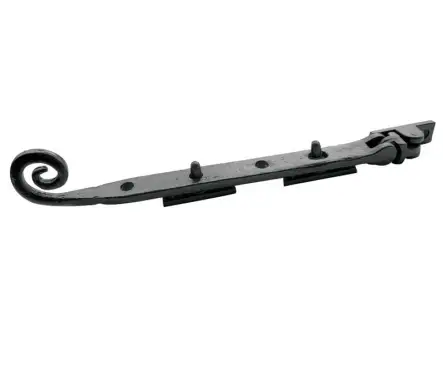 Click Here To Enlarge This Photo Of JAB20 Frelan Hardware Jedo Black Antique Range Curly Tail Casement Stay 250mm