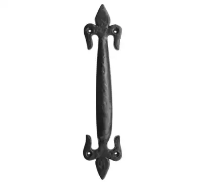 Click Here To Enlarge This Photo Of JAB27 Frelan Hardware Jedo Black Antique Fleur De Lys Pull Handle 125mm