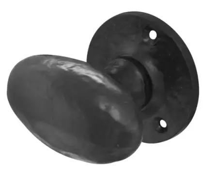 Click Here To Enlarge This Photo Of JAB48 Frelan Hardware Jedo Black Antique Oval Mortice Door Knobs