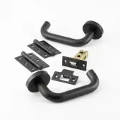 JMB13PK Frelan Hardware Nero Matt Black Orbit Round Bar Door Pack including Handles&comma; Hinges and Latch